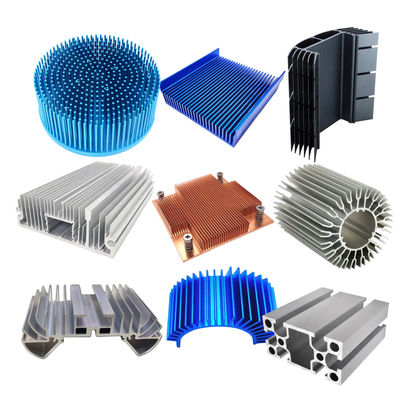 qualidade  Customized Aluminum Extrusion Heat Sink Silver Heat Dissipation Aluminum fábrica