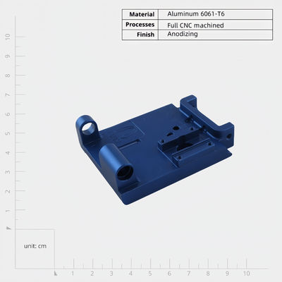 Partes mecanizadas CNC de liga de alumínio anodizado de precisão para equipamentos eletrónicos