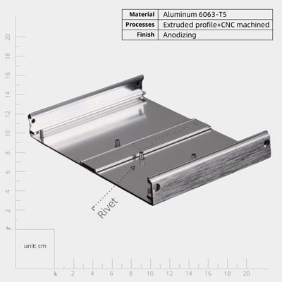 Peso leve Durabilidade Peças de alumínio laminadas por CNC Painel frontal para eletrônicos