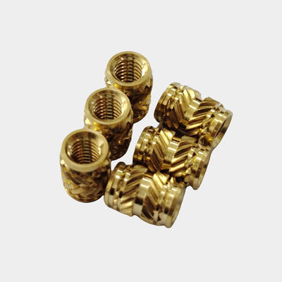 M2 M3 M4 M5 M6 M8 Amêndoa de inserção roscada de latão Amêndoa de inserção roscada para torneamento CNC