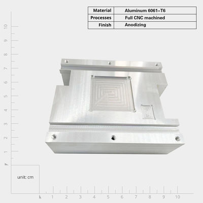 Peças de usinagem CNC personalizadas As barbatanas de refrigeração de alumínio usinadas por CNC 5 mm Altura das barbatanas 2 mm Pitch das barbatanas