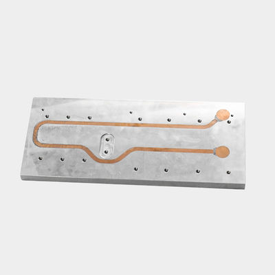Placa de refrigeração líquida de liga de alumínio Lava-chamas com gota de baixa pressão e tubo de cobre