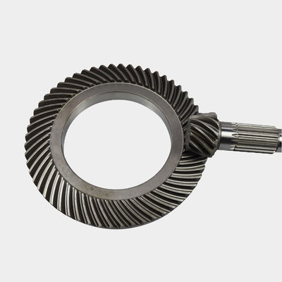 Conjunto de engrenagens de bisel em espiral CNC personalizado Material de aço inoxidável de aço carbono para sistema hidráulico