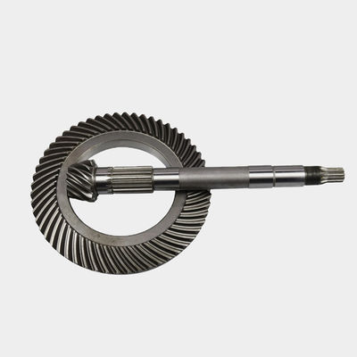 Conjunto de engrenagens de bisel em espiral CNC personalizado Material de aço inoxidável de aço carbono para sistema hidráulico