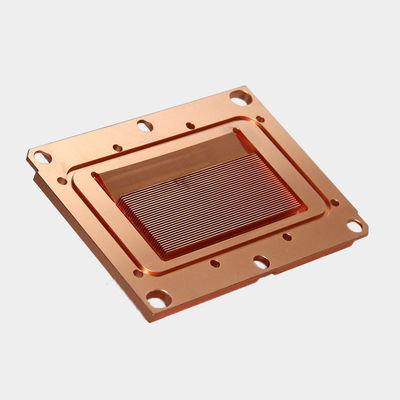 Alta densidade de cobre Skiving Fin Sink de calor líquido Bloco de refrigeração CNC Machining CPU Cooler Sink de calor