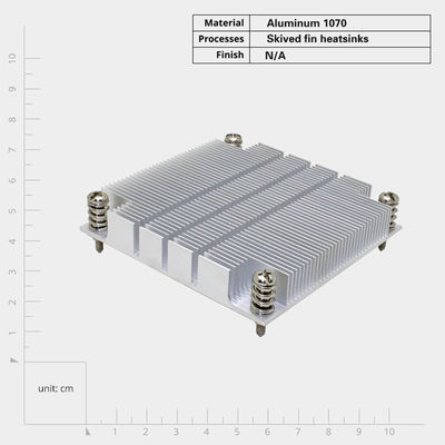 Exibição de calor do servidor de alta potência do CPU com design de barbatana esquivada e baixa resistência térmica